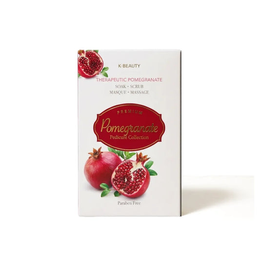 K-Beauty Pomegranate Pedicure Collection packaging on a white background