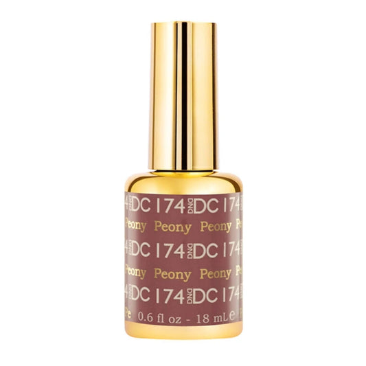 A bottle of DC 174 Peony gel polish
