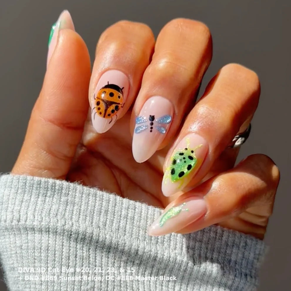 DND DIVA 9D Cat Eye Gel Polish #20 - Leopard Mint