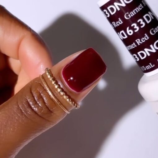 DND - Garnet Red #633 - Gel & Lacquer Duo - CM Nails & Beauty Supply
