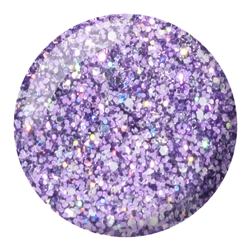 DND Shooting Star #411 nail colour swatch – sparkling metallic gel and lacquer sold at CM Nails Supply in Canada