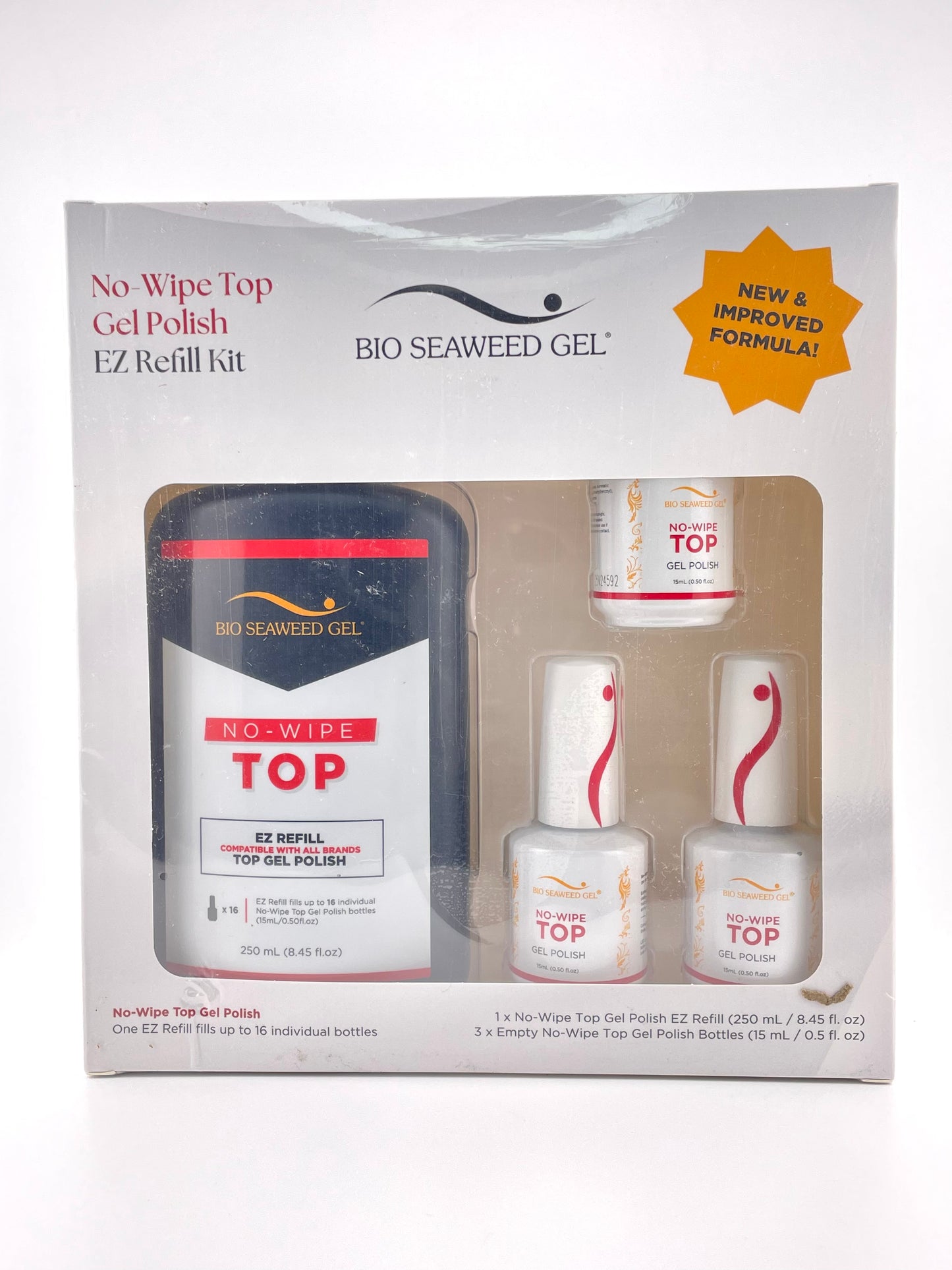 No-Wipe Top Gel Polish EZ Refill - 250 ML | Bio Seaweed Gel® - CM Nails & Beauty Supply