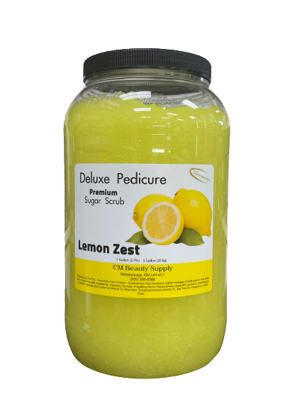 Deluxe Pedicure Sugar Scrub - Lemon Zest (1 Gallon) - CM Nails & Beauty Supply
