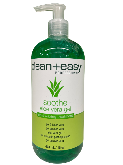Clean + Easy Soothe Aloe Vera Gel | Post Waxing Treatment | 16 Fluid Ounce - CM Nails & Beauty Supply