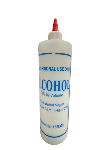 "Alcohol" Labelled Bottle with  Twist Cap - Available in 16 oz