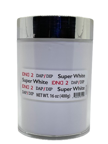 DND DC Dip Powder #002 Super White - 400g Professional Dipping Powder for Nails - CM Nails & Beauty Supply