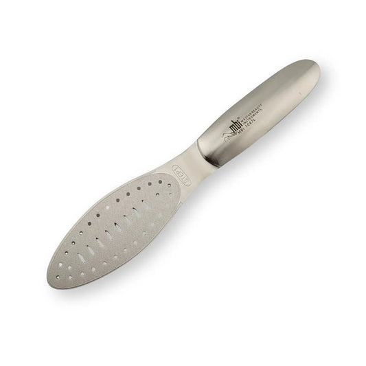 MBI-1047L Stainless Steel Foot File Medium/Coarse – Durable Professional Pedicure Tool, Double-Sided - CM Nails & Beauty Supply