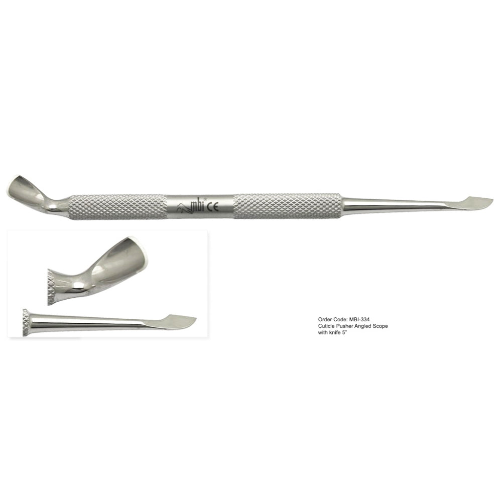 MBI-334 Cuticle Pusher with Knife - CM Nails & Beauty Supply
