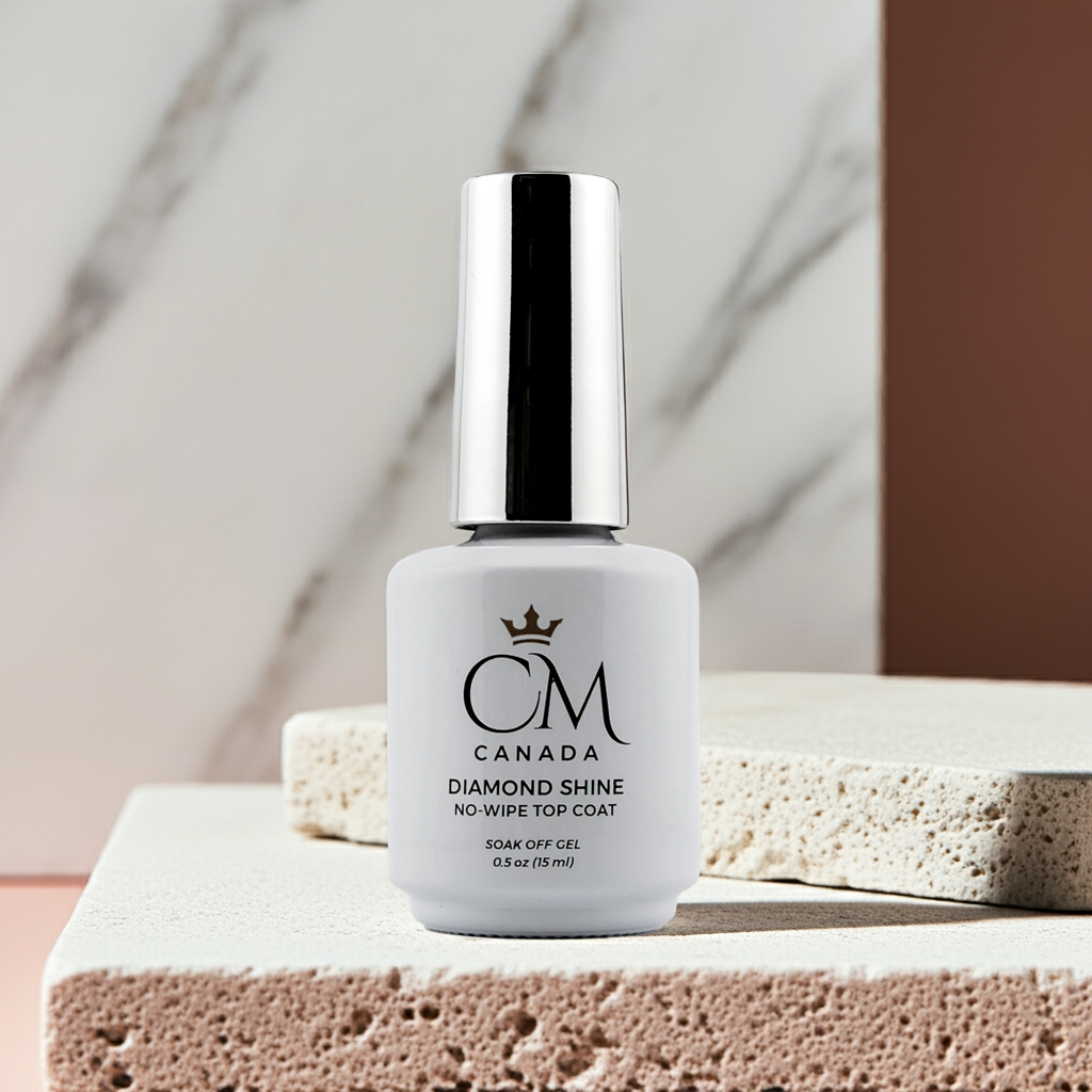 No Wipe Diamond Shine Top Gel – Glossy UV/LED Nail Finish | CM Canada® - CM Nails & Beauty Supply