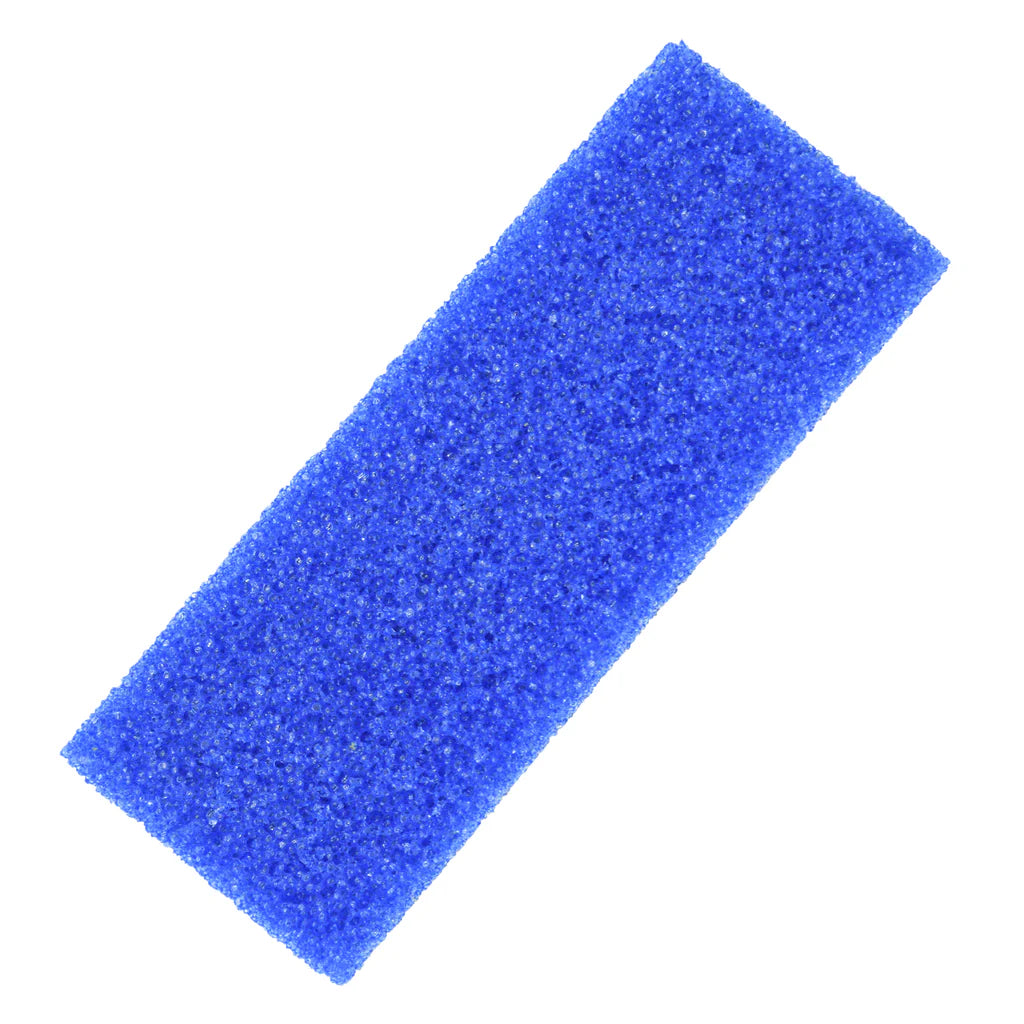 Blue pumice bar for pedicure on white background