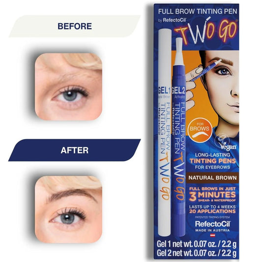 RefectoCil TWO GO – 2-in-1 Brow Tinting Pen for Full, Defined Brows - CM Nails & Beauty Supply