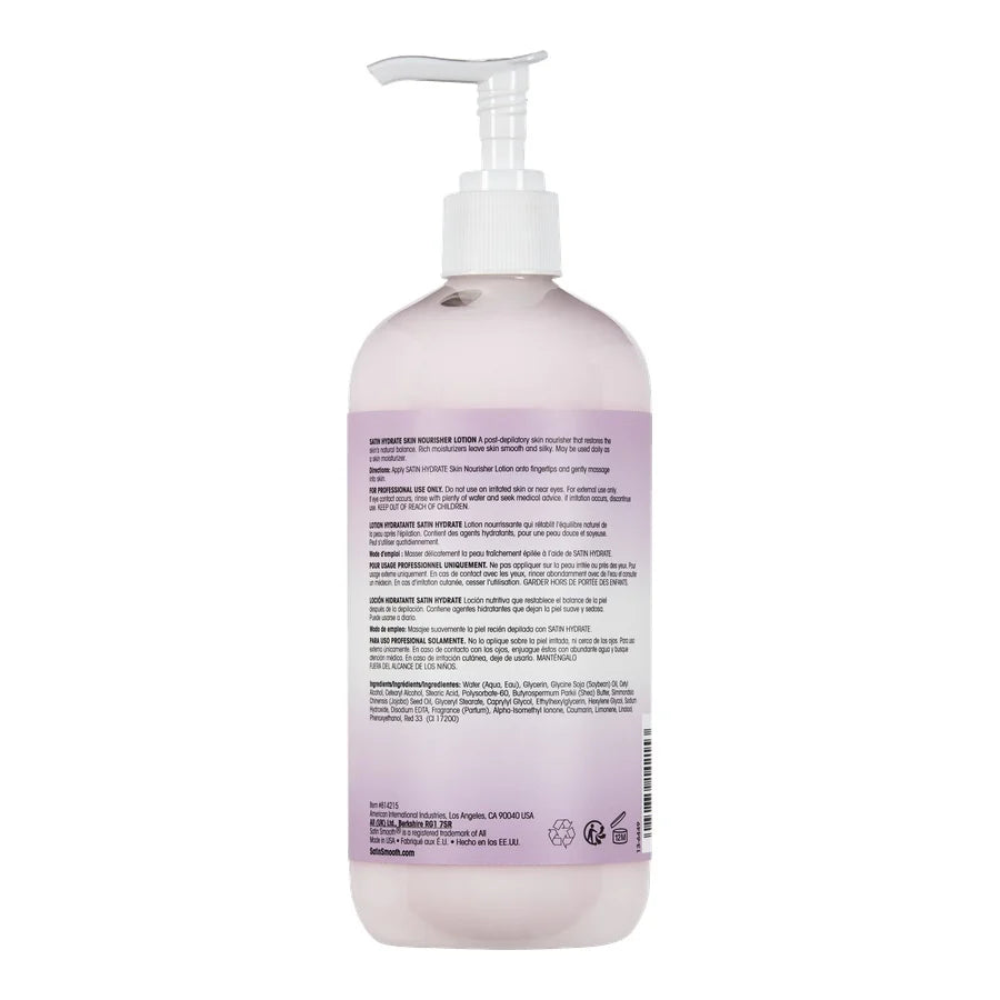 Bottle of lotion with a pump on a white background