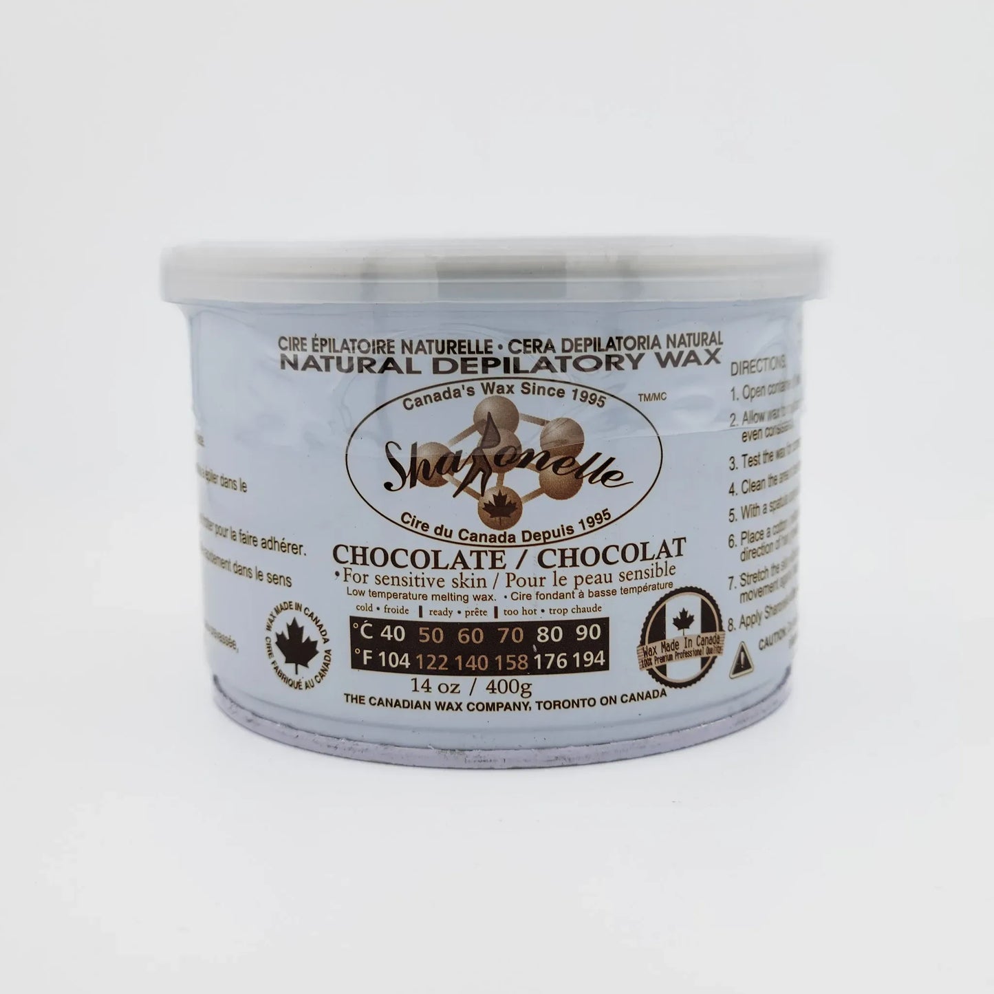 Sharonelle Natural Soft Wax Chocolate 14 oz - Made in Canada - CM Nails & Beauty Supply