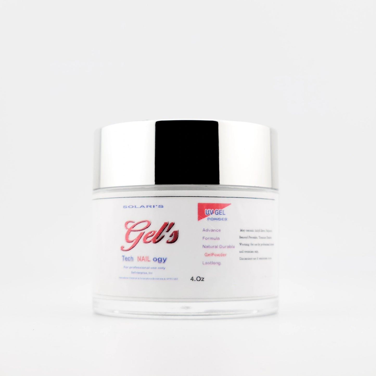 Solaris UV Gel Powder for Nails - Clear & Strong Builder Gel for Extensions & Overlays - CM Nails & Beauty Supply