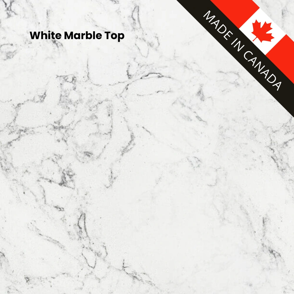 White Marble Top for Nail Salon Furniture sold at CM Nails Supply
