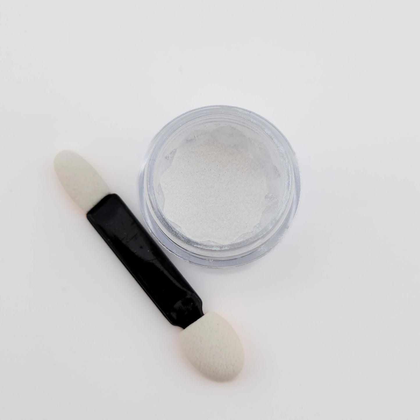 White Pearl Chrome Nail Powder - Clear Shimmer Pigment - CM Nails & Beauty Supply