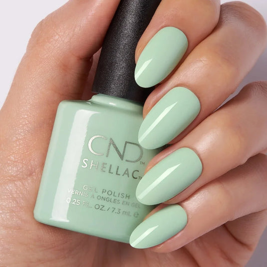 CND Shellac Magical Topiary green gel polish