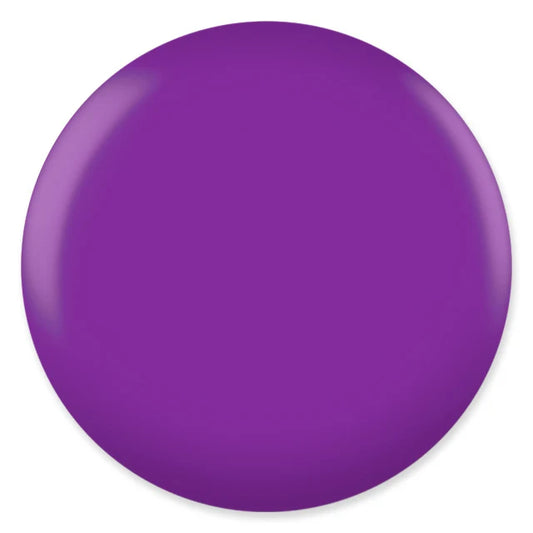 Close up swatch of DND DC Blue Violet #003 royal purple gel polish color with blue undertones
