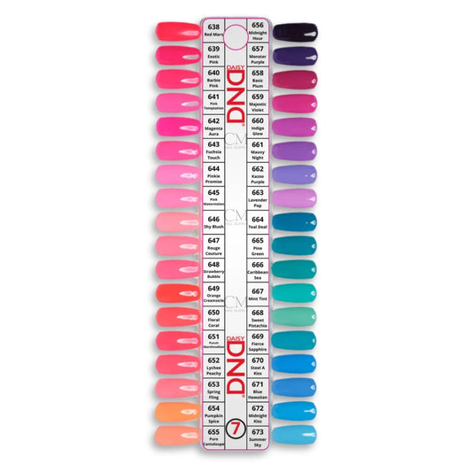 DND Gel Polish Set Collection #7, wholesale gel and lacquer duo shades for professional nail salons swatch