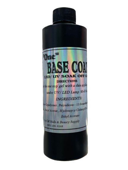 The One Gel No Wipe Top Coat - Base Coat Refill 8 oz - CM Nails & Beauty Supply
