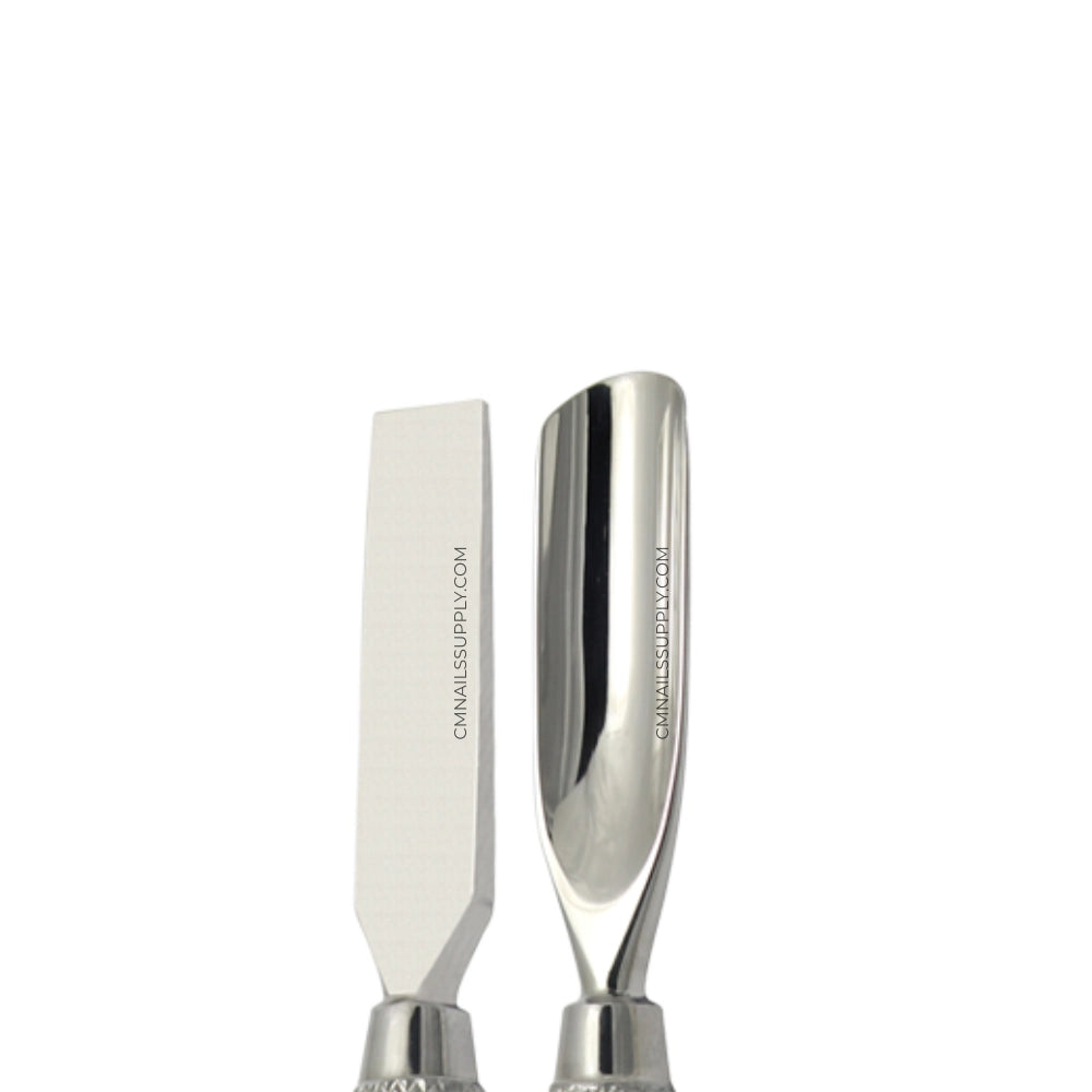 MBI-303 cuticle pusher with flat edge for professional nail preparation in Canada.