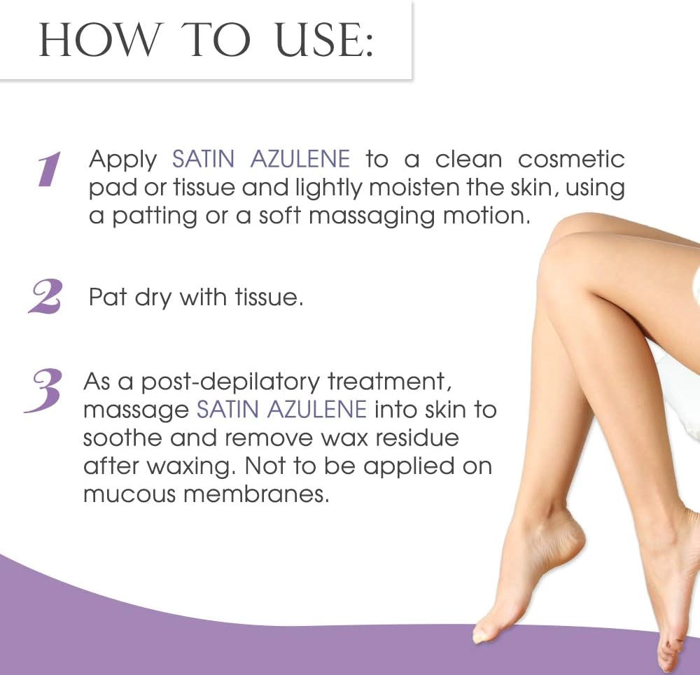 Satin Azulene Infusion calming oil for sensitive skin after waxing and hair removal