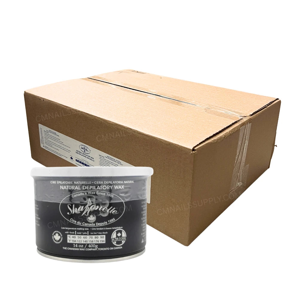 Sharonelle Natural Soft Wax honey 14 oz wholesale case of 24 wax cans for professional salons