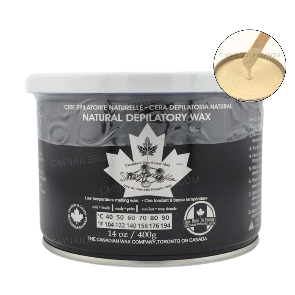 Sharonelle Natural Soft Wax zinc oxide 14 oz hair removal wax can made in Canada