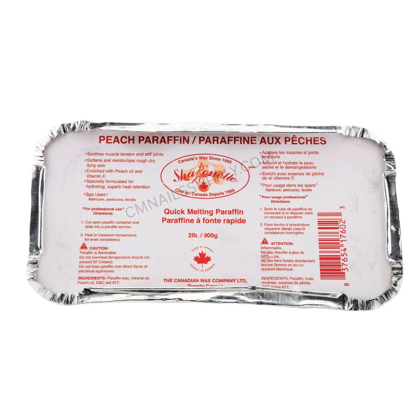 Spa hand treatment using Sharonelle peach paraffin wax beauty supply canada