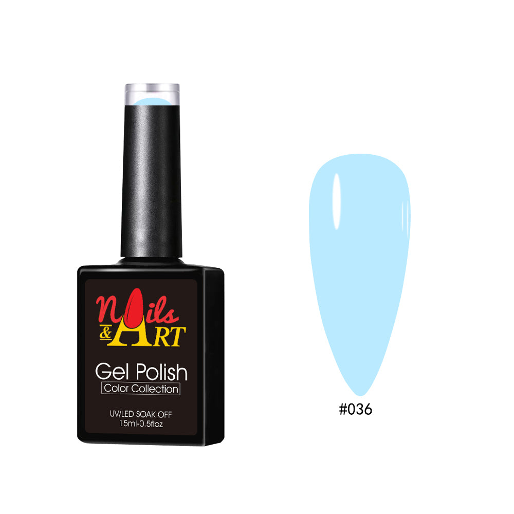 Nails & Art - Gel Polish - What A Baby Blue! 036 - CM Nails & Beauty Supply