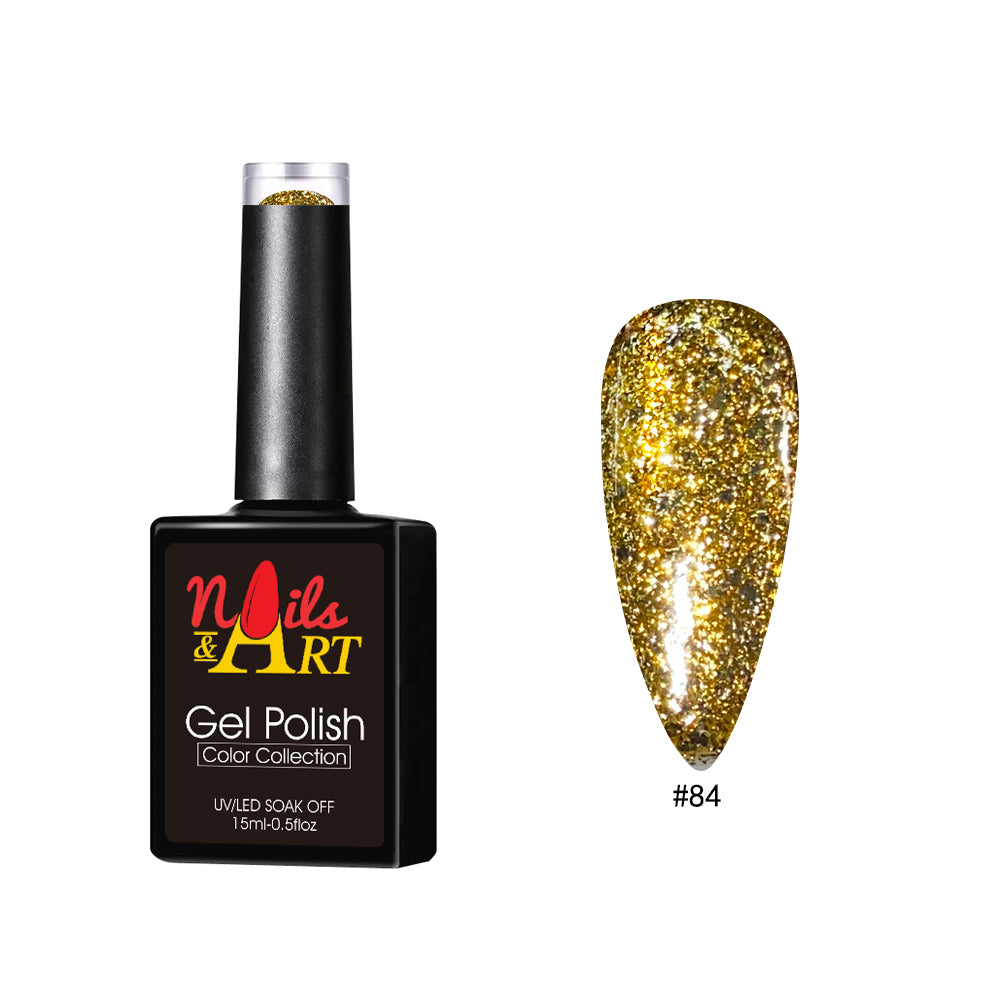 Nails & Art - Gel Polish - Gold Finger 084 - CM Nails & Beauty Supply
