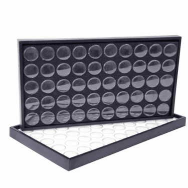50-Slot Charm Tray | Gray Foam - CM Nails & Beauty Supply