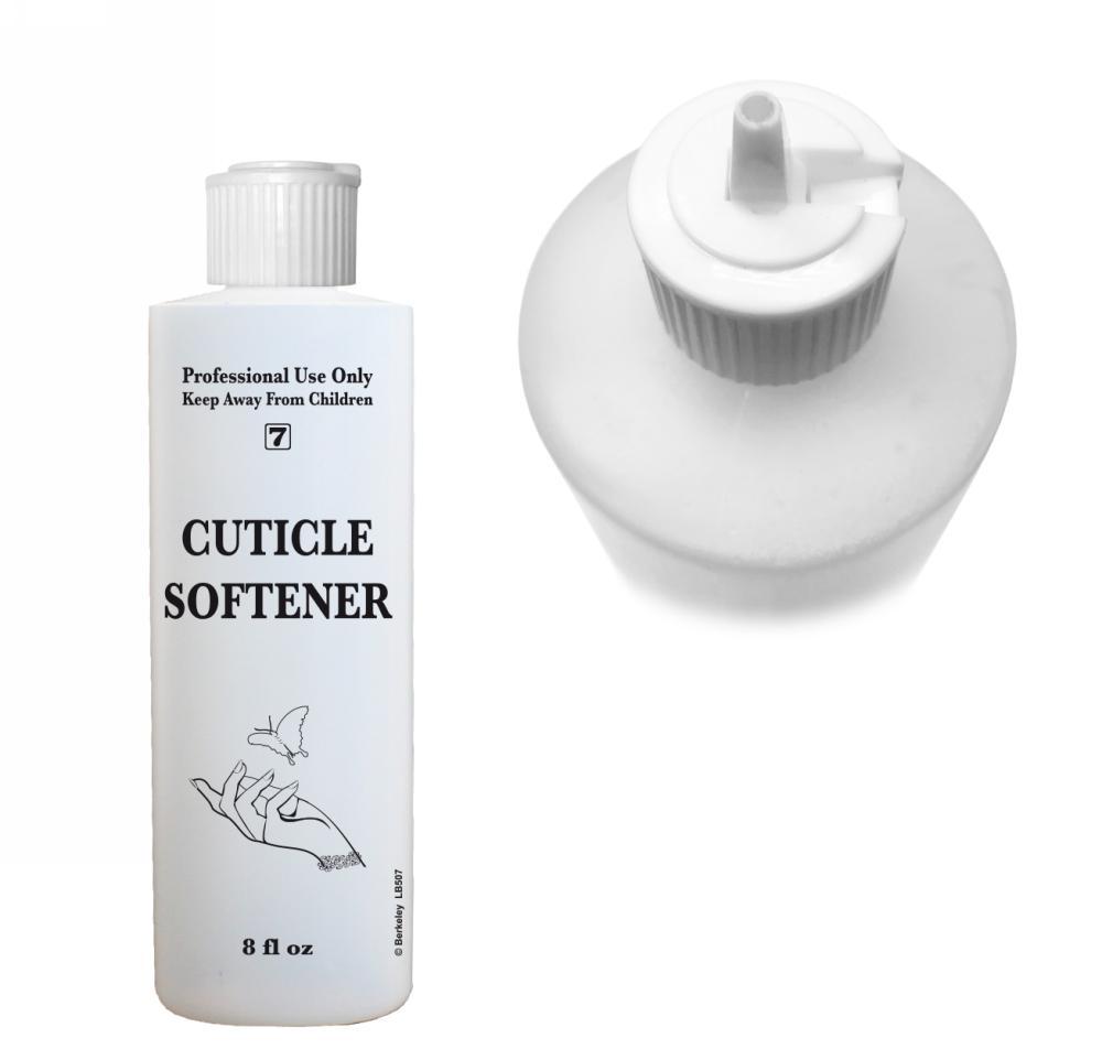 "Cuticle Softener" Labelled Bottle with Flip Cap | 8 oz - CM Nails & Beauty Supply