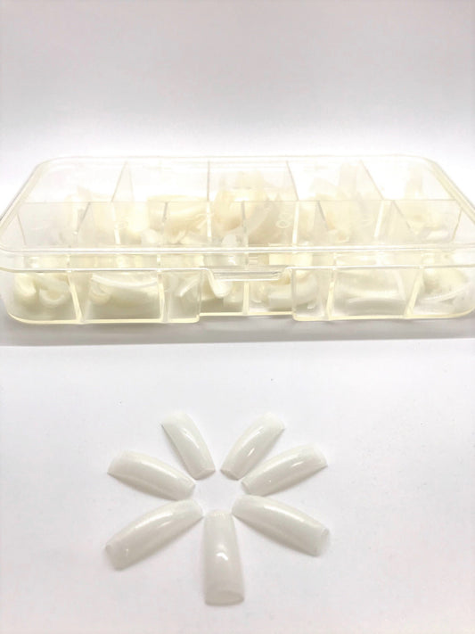 Natural VIP Nail Tips | Durable - Flexible - Refill | Box 550 Tips |Size #0 -10 . - CM Nails & Beauty Supply