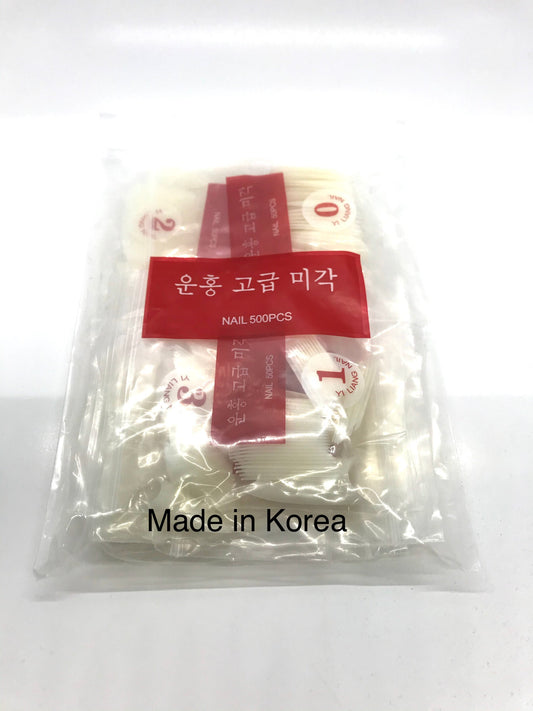 Natural Stiletto Nail Tips | Ultra Slender & Pointy - Bag 500 tips - CM Nails & Beauty Supply