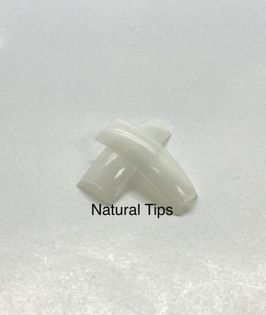 Natural VIP Nail Tips | Durable - Flexible - Refill | Box 550 Tips |Size #0 -10 . - CM Nails & Beauty Supply