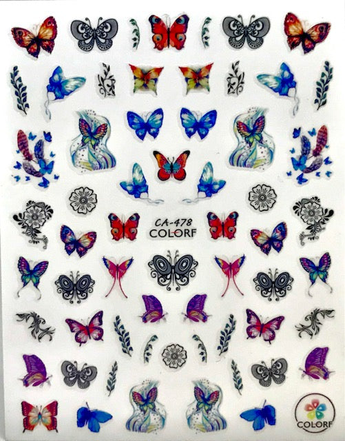 Nail Stickers Butterfly / CA- 478 - CM Nails & Beauty Supply