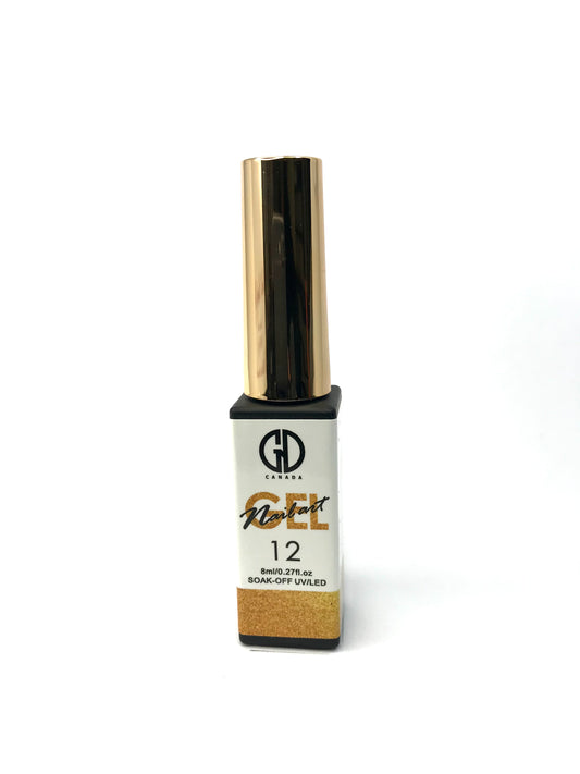 Nail Art Gel Liner | GND Canada 12 Gold | 0.27 Oz - CM Nails & Beauty Supply