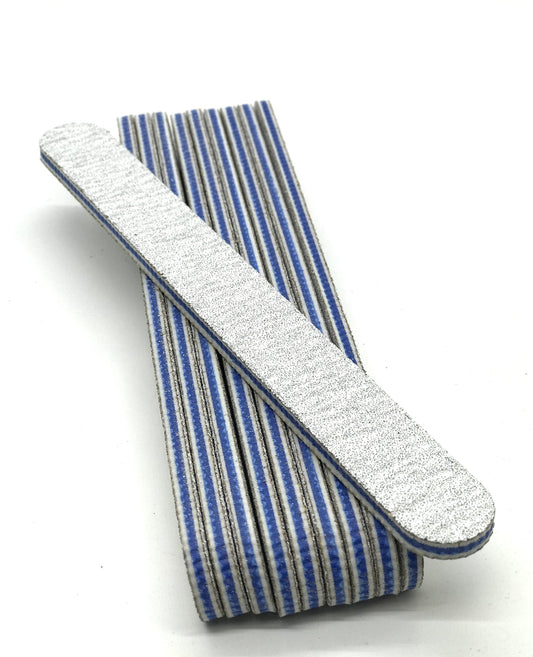 M Milken Disposable Zebra Round Nail File 80/80 | 50 Pcs | 10 Pcs | 1 Pcs | - CM Nails & Beauty Supply