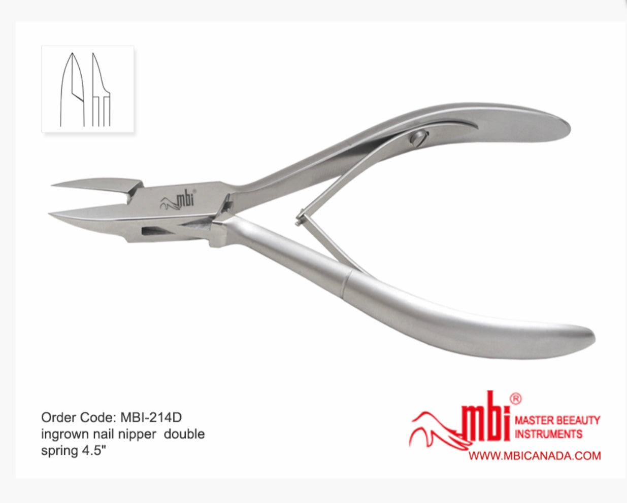 MBI-214 Ingrown Nail Nipper Double Spring Size 4.5″ - CM Nails & Beauty Supply