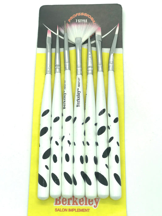 Cow Print Nail Art Brushes | Set of 7 - CM Nails & Beauty Supply