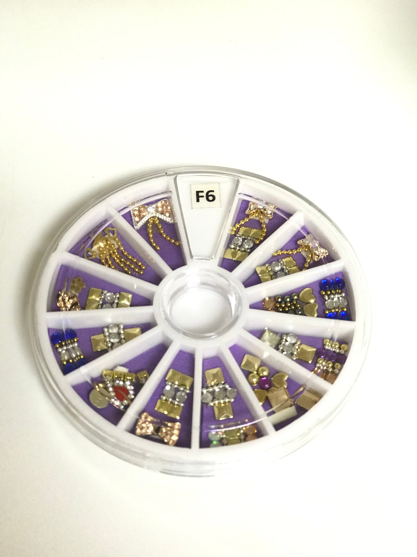 Mix Design 3D alloy diamond nail charm metal crystal rhinestone nail art | F 6 | - CM Nails & Beauty Supply