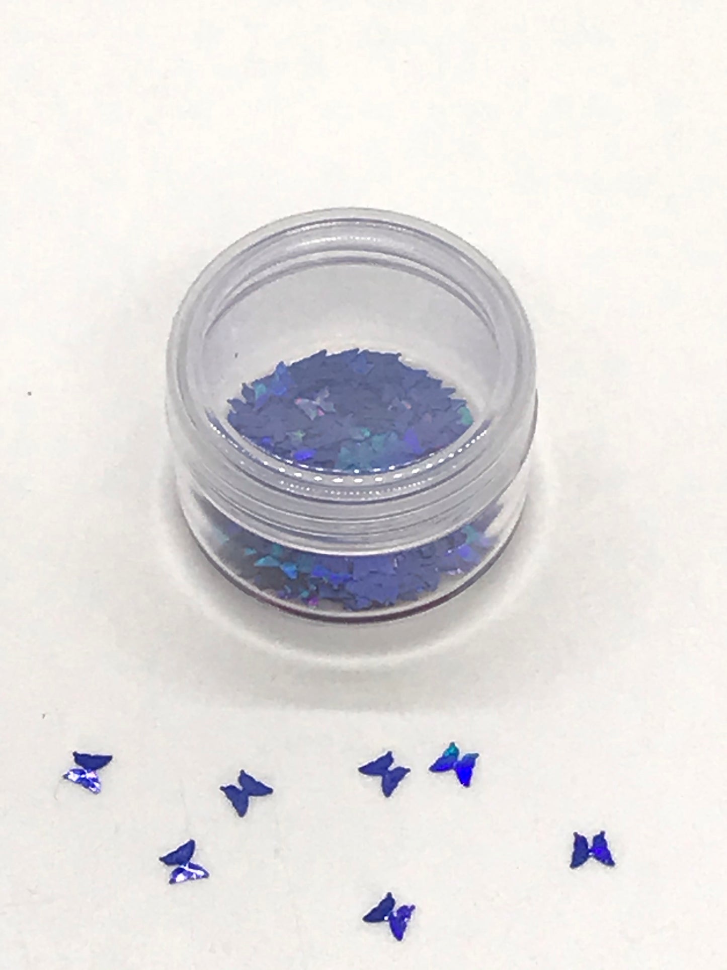 Nail Art Design - Purple Gradient Butterfly Gems 3D Nails - CM Nails & Beauty Supply