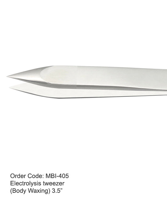 MBI-405 Electrolysis Tweezer (Body Waxing) Size 3.5″ - CM Nails & Beauty Supply