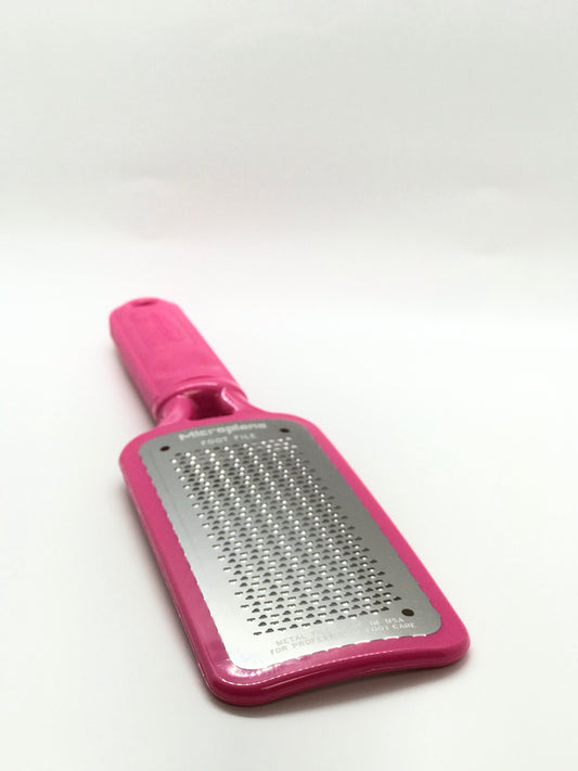 Microplane® Pedicure Foot File, 100% Stainless Steel | Pink - CM Nails & Beauty Supply