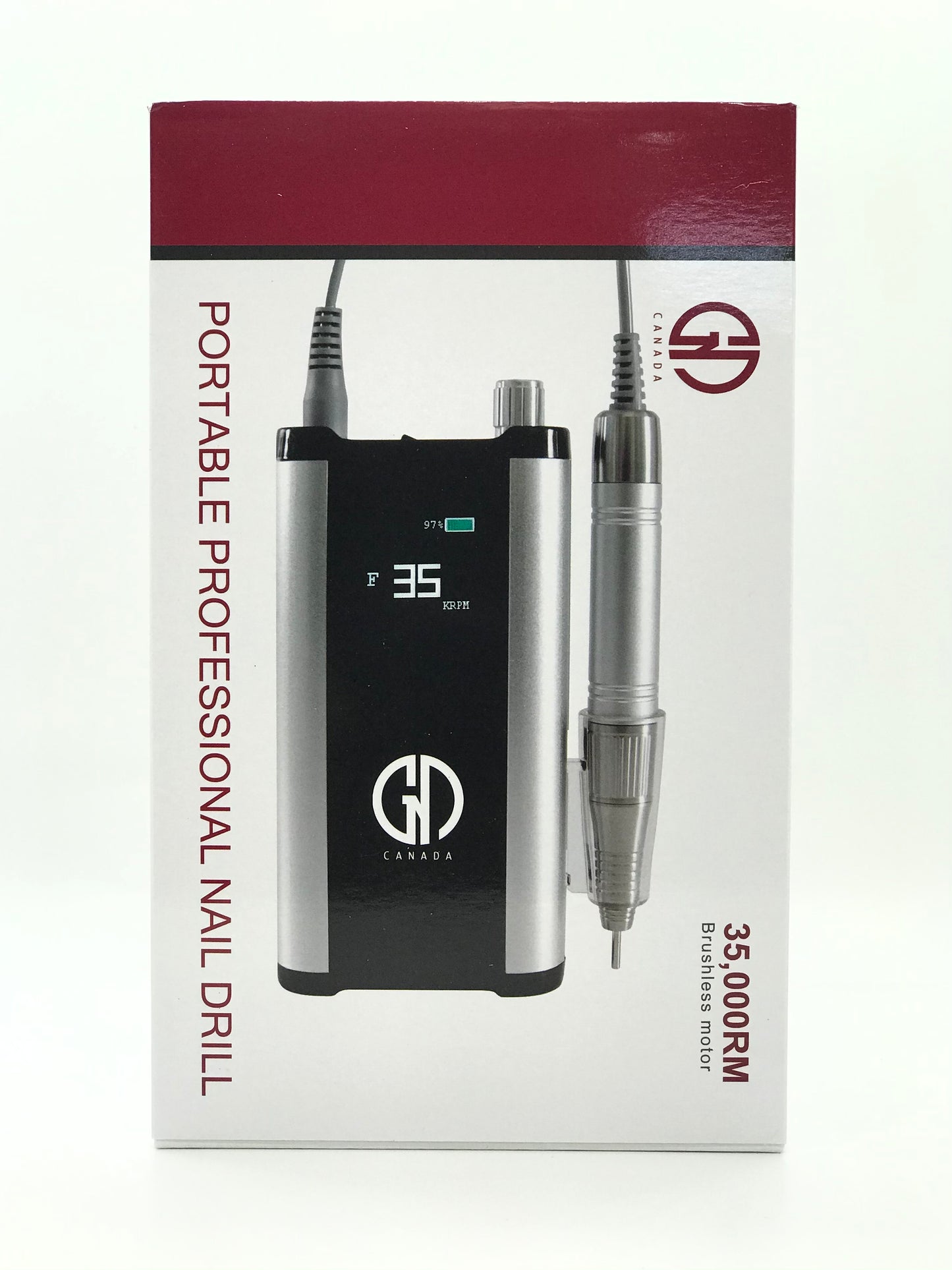 Nail Drill | GND Canada Rechargeable Drill PRO | Digital Screen | 35K RPM - CM Nails & Beauty Supply
