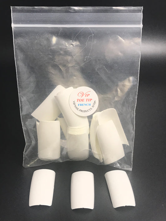 Toe Tips | Bag 50 Pcs | Natural | White | Pearl - CM Nails & Beauty Supply