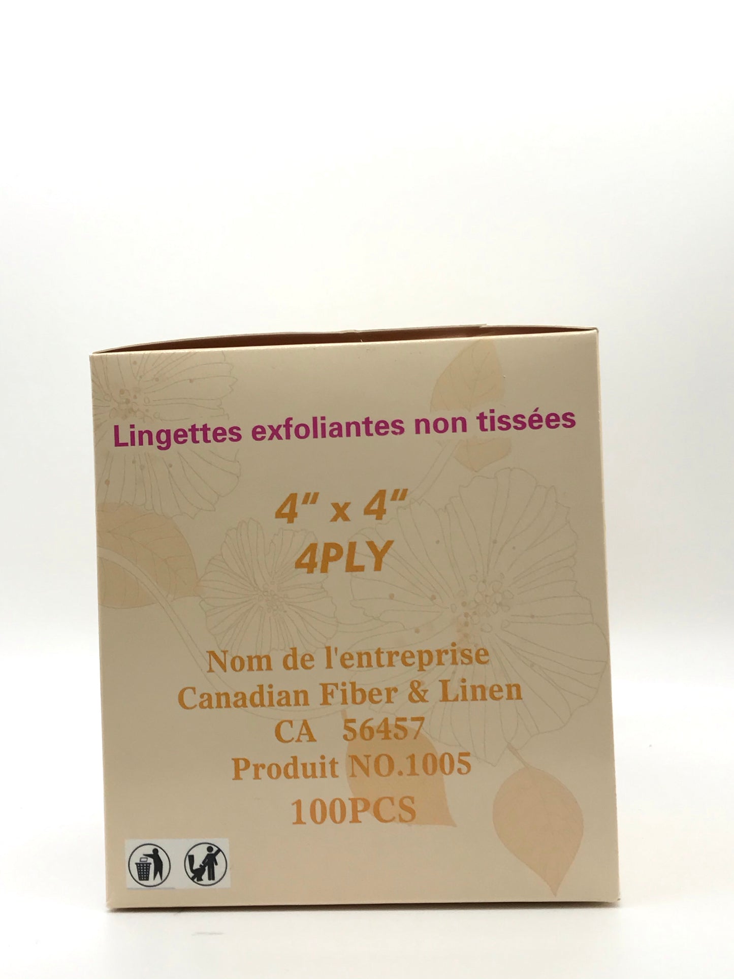 Exfoliating Wipe | Non Woven | 100 Pcs - CM Nails & Beauty Supply