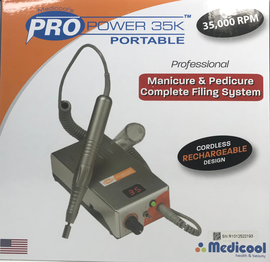 Medicool Pro Nail Drill | Power 35K | Rechargeable & Portable - CM Nails & Beauty Supply
