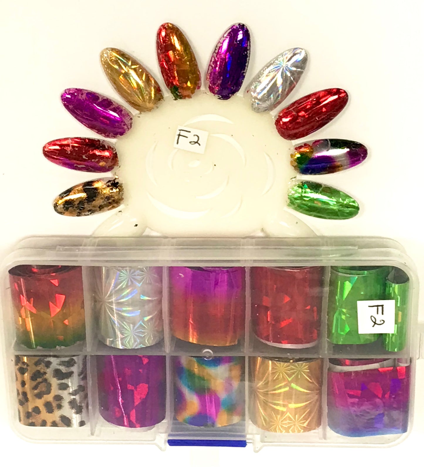 Nail Foil Transfer | F1 | F2 | F3 | 12 Different Colours | - CM Nails & Beauty Supply